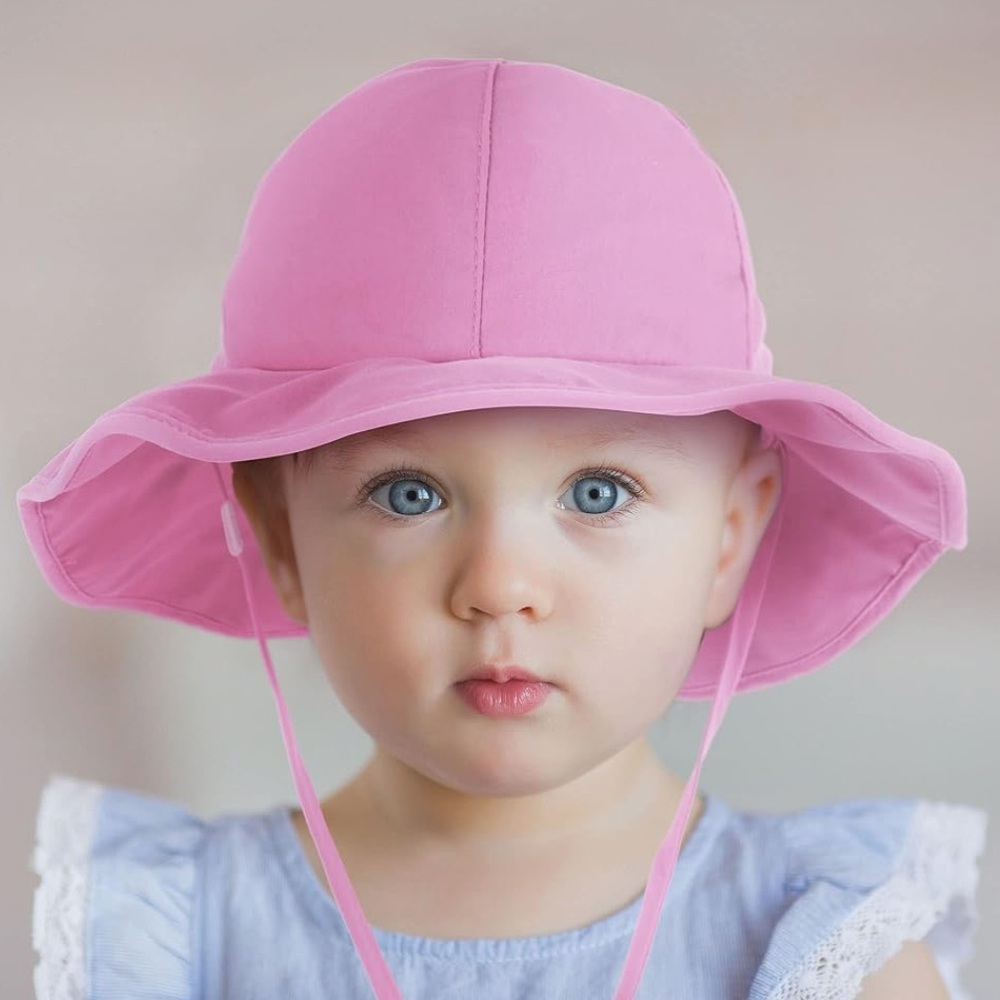 ✅ 5 for $25 - Pink SPF Brimmed Sun Hat, Toddler - Picture 3 of 11